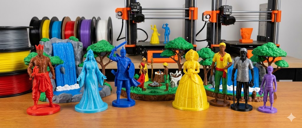 Orixás em impressão 3D